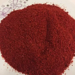 crushed red chilli pepper on plate