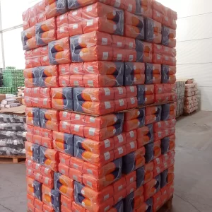 tea packages lined up on a pallet 2