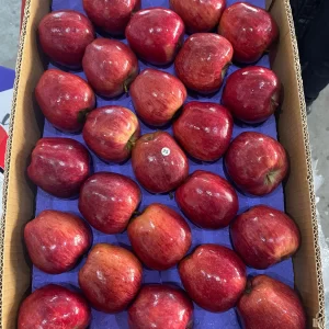 a box red apples