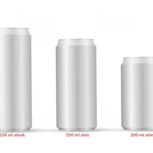 aluminum slim can's and cans sizes