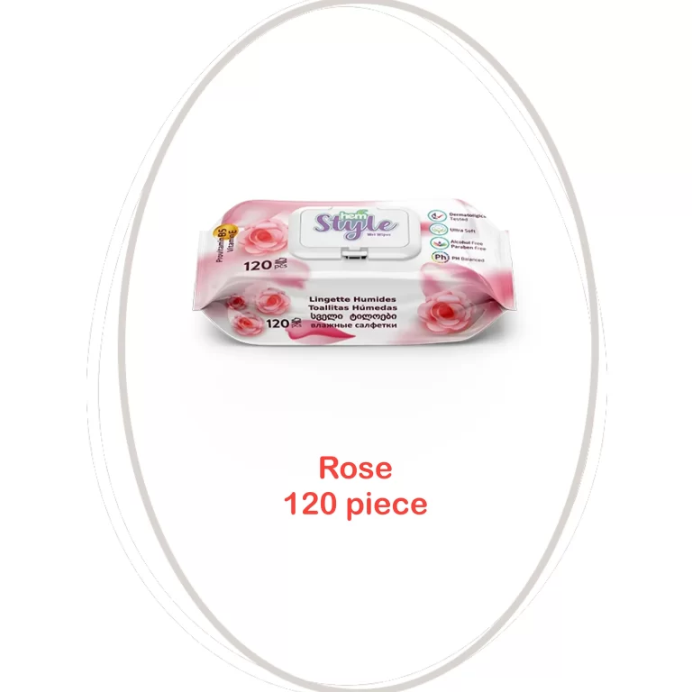 hemstyle baby wipes rose aroma 120 piece